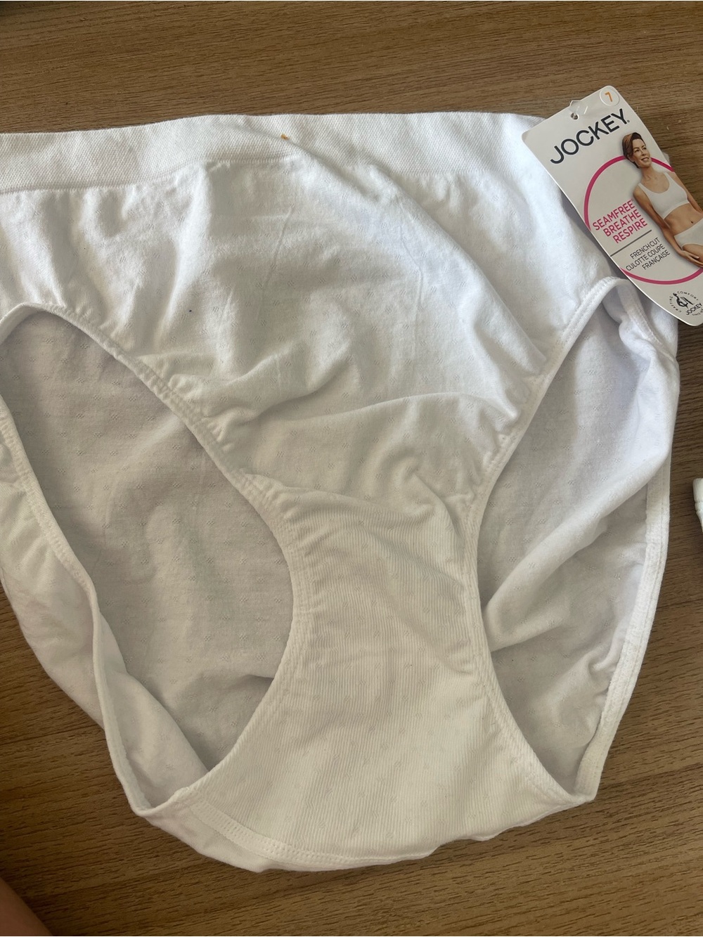 NWT Jockey Women's Seamfree Breathable Briefs - White size 7